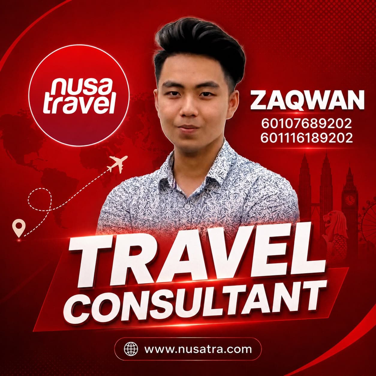 Travel Consultant Zaqwan